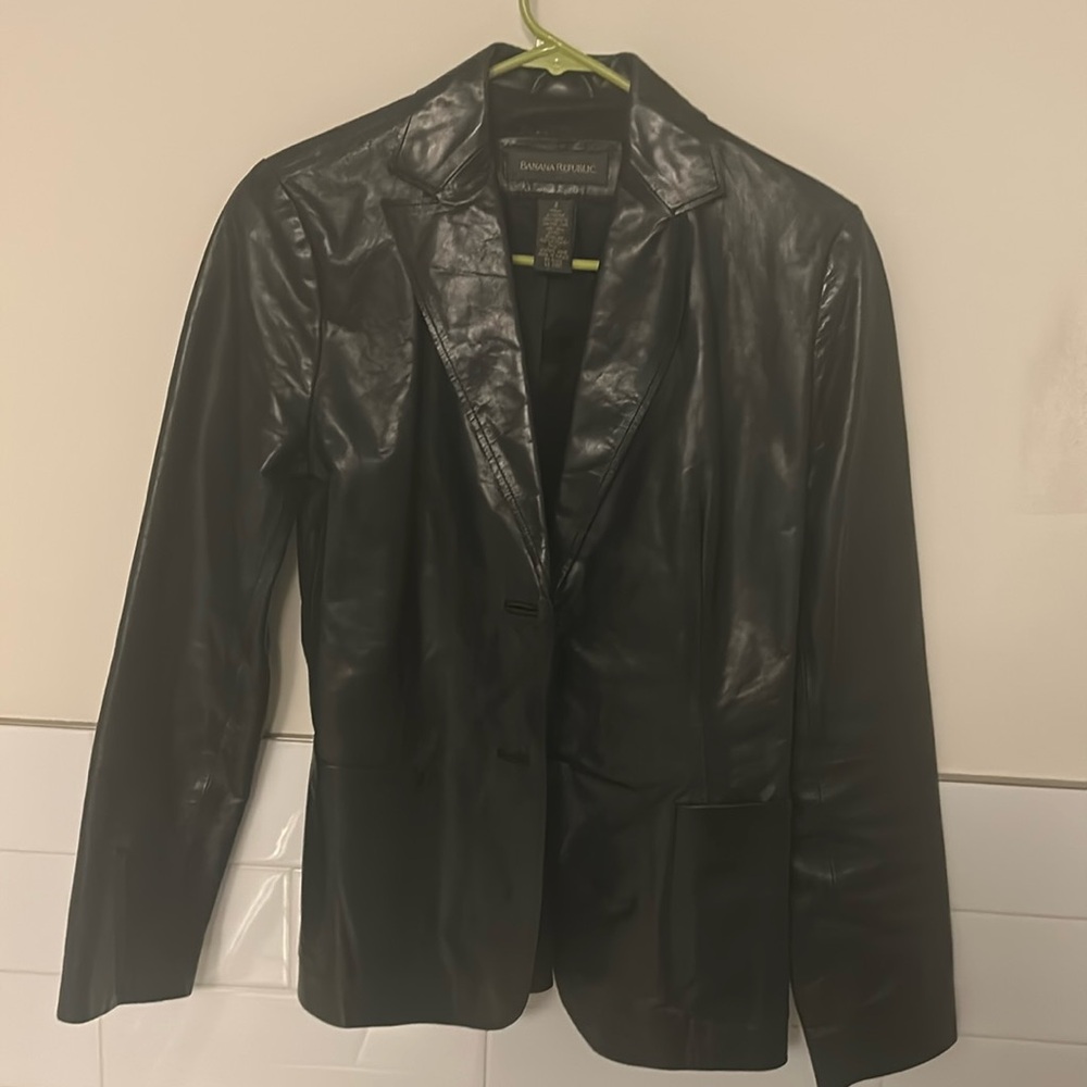 Leather Banana Republic Blazer Vintage 2